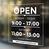 Openingstijdensticker voor jouw bedrijf Openingstijdensticker voor jouw bedrijf