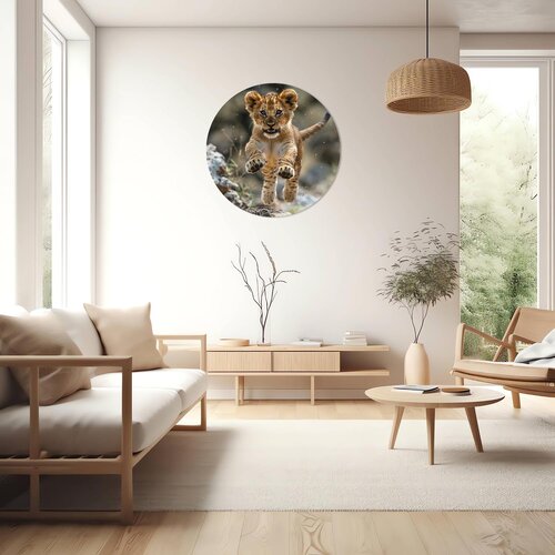 Muurcirkel Springend welpje Muurcirkel Springend welpje