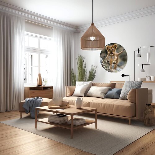 Muurcirkel Springend welpje Muurcirkel Springend welpje