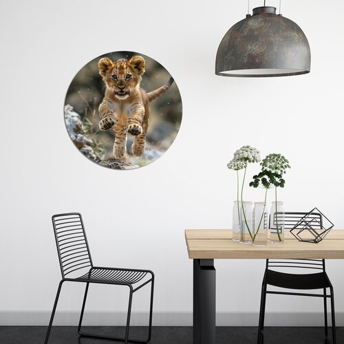 Muurcirkel Springend welpje Muurcirkel Springend welpje