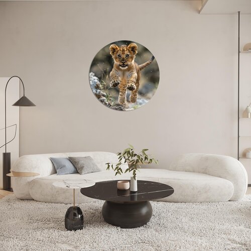 Muurcirkel Springend welpje Muurcirkel Springend welpje