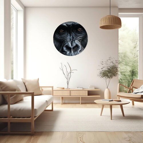 Muurcirkel gorilla close up Muurcirkel gorilla close up