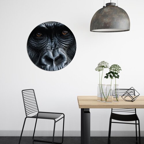 Muurcirkel gorilla close up Muurcirkel gorilla close up