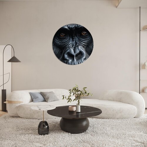 Muurcirkel gorilla close up Muurcirkel gorilla close up