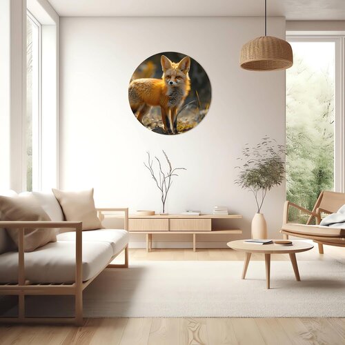 Muurcirkel Kijkende vos Muurcirkel Kijkende vos