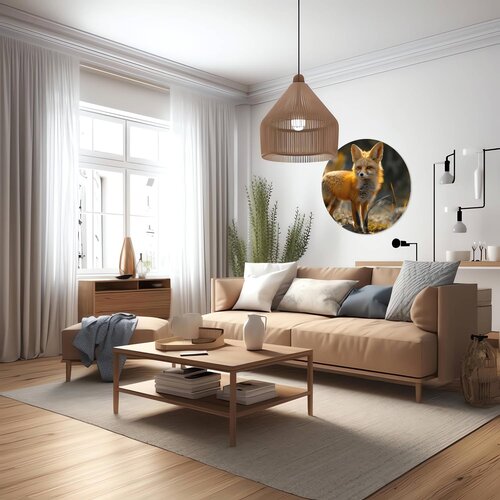 Muurcirkel Kijkende vos Muurcirkel Kijkende vos