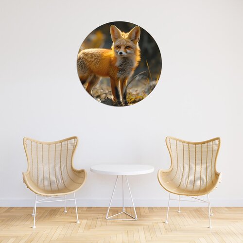 Muurcirkel Kijkende vos Muurcirkel Kijkende vos