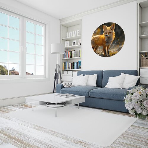 Muurcirkel Kijkende vos Muurcirkel Kijkende vos