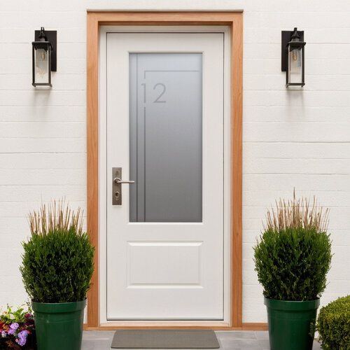 Raamfolie Huisnummer met 2 strepen Raamfolie Huisnummer met 2 strepen