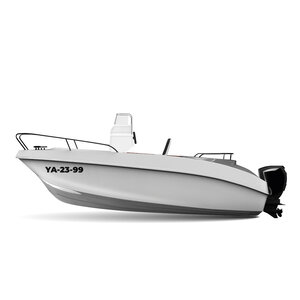 Boot registratie sticker 2 stuks Boot registratie sticker 2 stuks