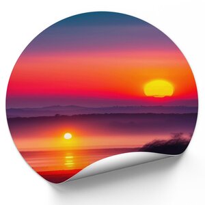 Ondergaande zon bij het water Ondergaande zon bij het water