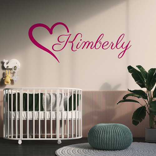 Naamsticker hartje Naamsticker hartje