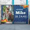 Spandoek verjaardag met naam en foto (aanpasbaar) Spandoek verjaardag met naam en foto (aanpasbaar)