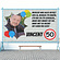 Spandoek 50 jaar met eigen tekst ontwerp zelf