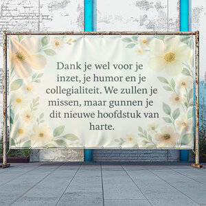 Spandoek dank je wel voor je inzet Spandoek dank je wel voor je inzet
