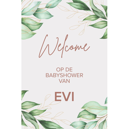 Babyshower spandoek met naam Babyshower spandoek met naam