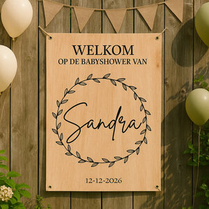 Spandoek babyshower ontwerp Spandoek babyshower ontwerp
