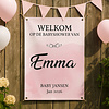 Welkom babyshower spandoek