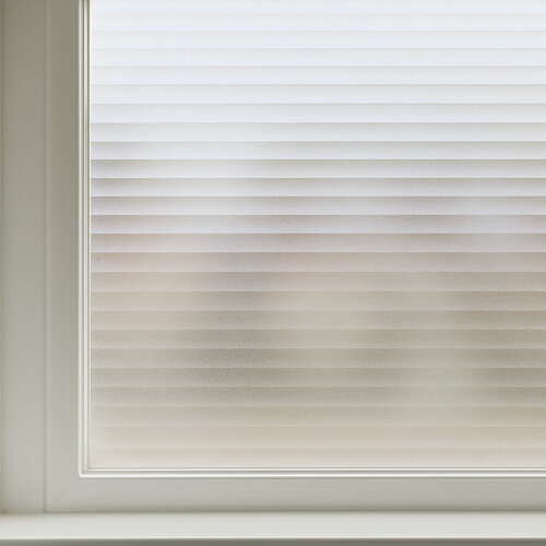 Matte Privacy Raamfolie met Horizontale Strepen – Op Maat Gemaakt Matte Privacy Raamfolie met Horizontale Strepen – Op Maat Gemaakt