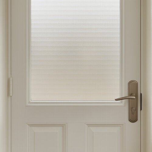 Matte Privacy Raamfolie met Horizontale Strepen – Op Maat Gemaakt Matte Privacy Raamfolie met Horizontale Strepen – Op Maat Gemaakt