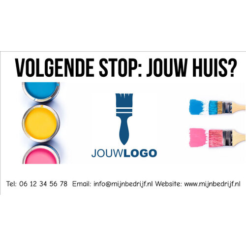 Spandoek met eigen logo schilder Spandoek met eigen logo schilder