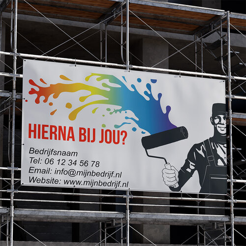 Hierna bij jou spandoek Hierna bij jou spandoek