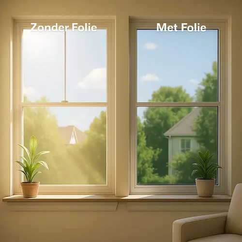 Zonwerende raamfolie 2x 117 breed en 111 hoog