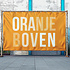 Oranje Boven spandoek vast ontwerp in tekst en kleur