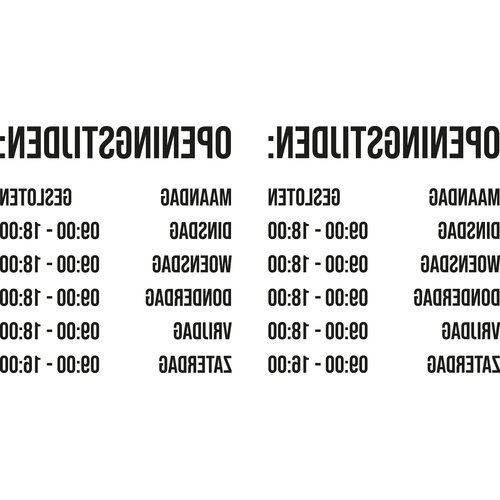 Ontwerp striker.design 2x sticker gesneden ut melkglas