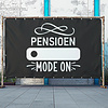 Pensioen 'Mode On' spandoek met vast ontwerp Pensioen 'Mode On' spandoek met vast ontwerp
