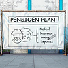 Pensioenplan spandoek met vast ontwerp Pensioenplan spandoek met vast ontwerp