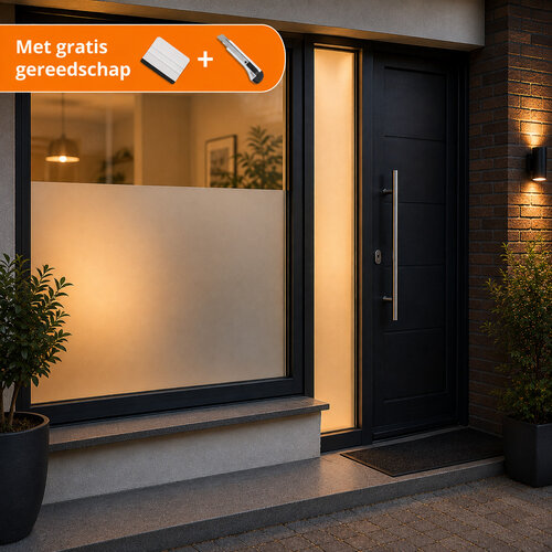 HR++ Raamfolie Anti-Inkijk Zelfklevend – Mat Melkglas Privacyfolie + Gratis Plakset HR++ Raamfolie Anti-Inkijk Zelfklevend – Mat Melkglas Privacyfolie + Gratis Plakset