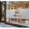 Logo geprint op raamfolie Logo geprint op raamfolie