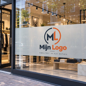 Logo geprint op raamfolie Logo geprint op raamfolie