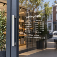 Openingstijden stickers