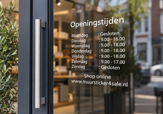 Openingstijden stickers Openingstijden stickers