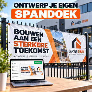 Spandoek met eigen logo bedrukken | Zakelijk spandoek op maat Spandoek met eigen logo bedrukken | Zakelijk spandoek op maat