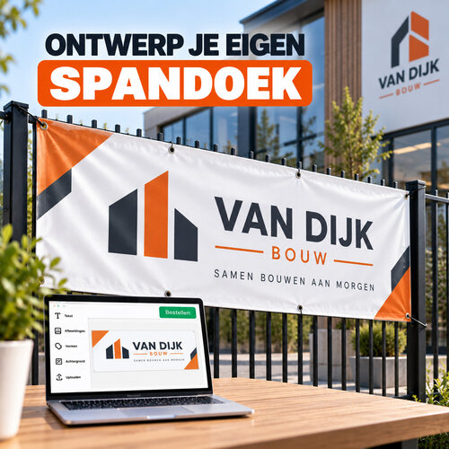 Spandoek met eigen logo bedrukken | Zakelijk spandoek op maat Spandoek met eigen logo bedrukken | Zakelijk spandoek op maat