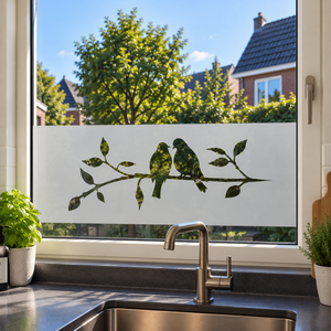Raamfolie vogels op tak