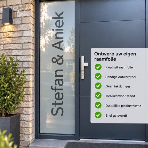 Ontwerp uw eigen raamfolie Ontwerp uw eigen raamfolie