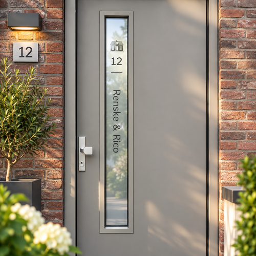 Raamfolie Huis je met eigen tekst Raamfolie Huis je met eigen tekst