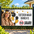 Spandoek Toeteren maar 50 jaar met naam en foto