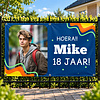 Spandoek verjaardag met naam en foto (ontwerp zelf) Spandoek verjaardag met naam en foto (ontwerp zelf)