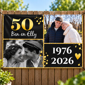 50 jaar getrouwd spandoek 50 jaar getrouwd spandoek