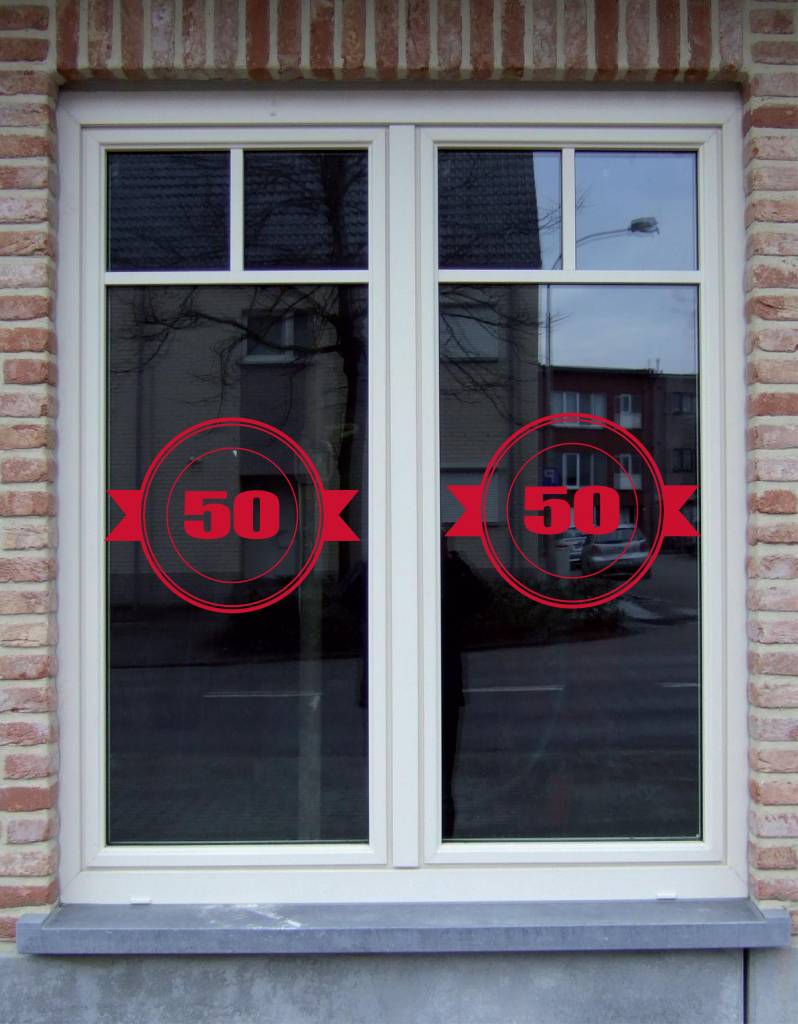 Verjaardag sticker met leeftijd