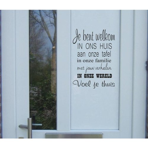 Deursticker je bent welkom Deursticker je bent welkom