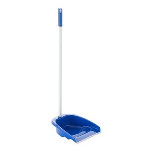 Dustpan with long metal pole