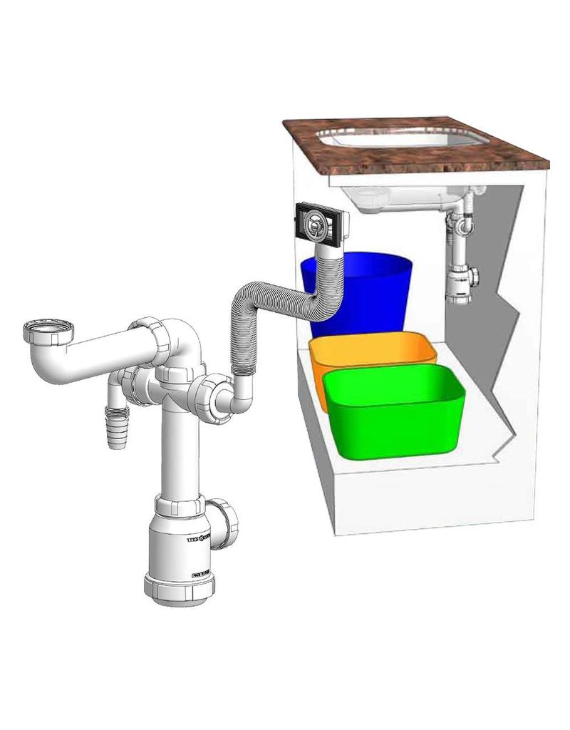 Sink drain individual INOX RVS FOR FOOD INDUSTRY
