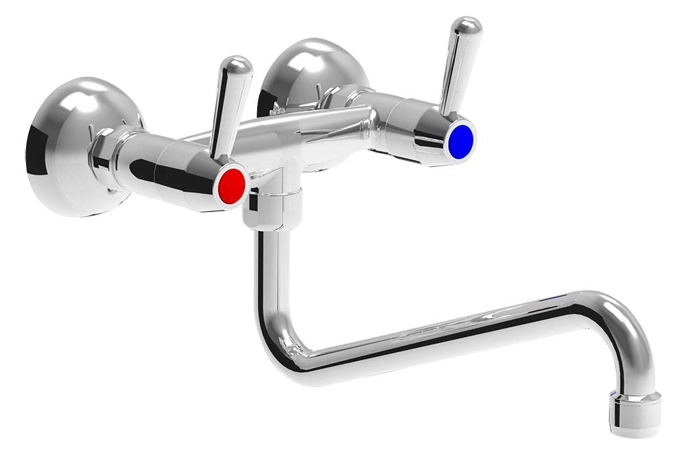 Double inlet rotating wall tap INOX RVS FOR FOOD INDUSTRY