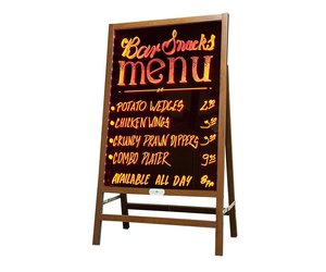 Led Blackboard With Easel Inox Rvs For Food Industry